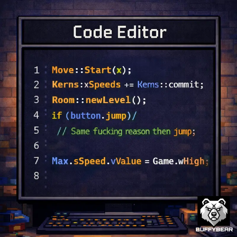 BuffyBear Game Engine Code Editor